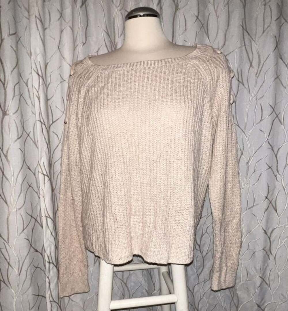 HYFVE Lace Up Shoulder Sweater